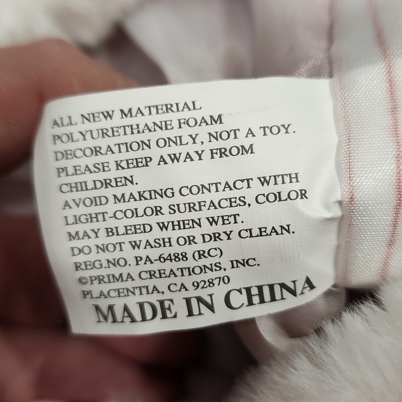 Christmas Stocking with White Embroidered "M" - Picture 6 of 8